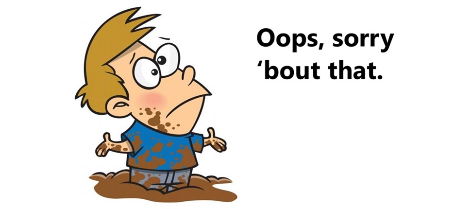 little boy all muddy